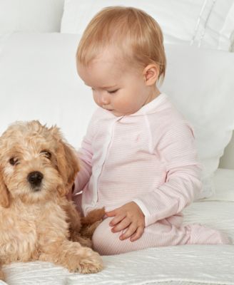 Polo Ralph Lauren Baby Girls Striped Cotton Coverall