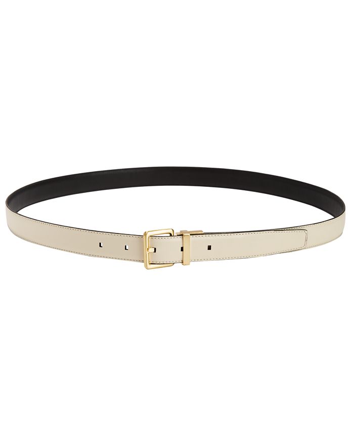 Calvin Klein Stitched-Edge Reversible Leather Belt - Macy's