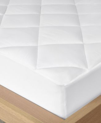 Quiet Nights Quilted Diamond Down Alternative Waterproof 300 Thread Count Cotton Sateen Mattress Pad, Twin XL