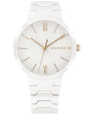 image of Tommy Hilfiger Women-s White Ceramic Bracelet Watch 36mm