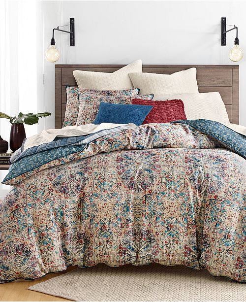 Lucky Brand Alma Cotton Reversible 2 Pc Twin Duvet Cover Set