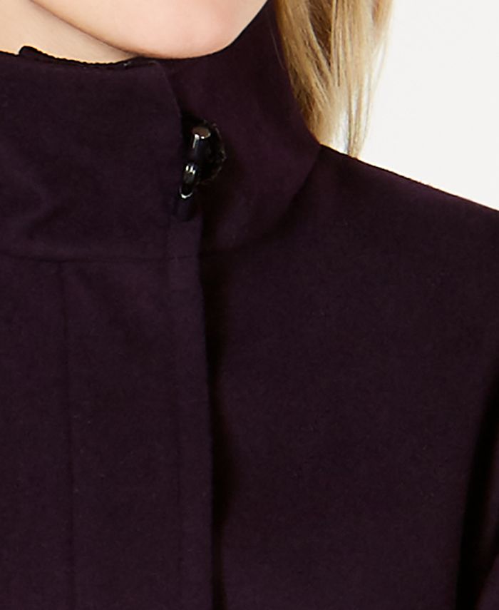 Calvin Klein Stand-Collar Wool-Blend Coat & Reviews - Coats & Jackets ...