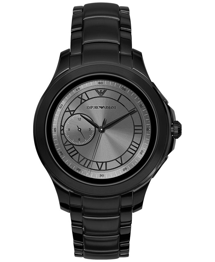 Emporio Armani Men's Black Stainless Steel Bracelet Touchscreen Smart ...