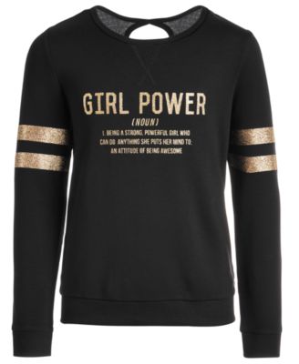 Ideology - Big Girls Plus Girl Power-Print Sweatshirt