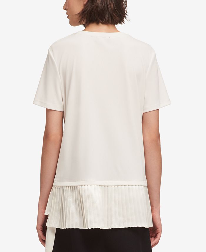 DKNY Pleated-Hem T-Shirt, Created for Macy's - Macy's