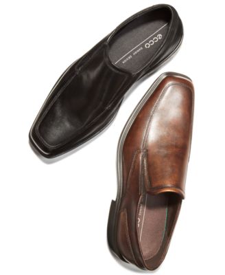 ecco mens brown slip on shoes