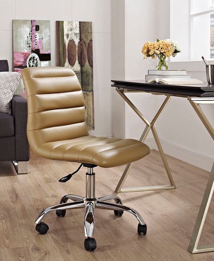 Modway Ripple Armless Mid Back Vinyl Office Chair Macy's