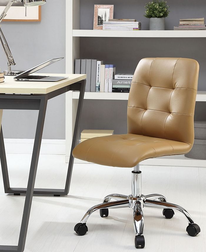 Modway Prim Armless Mid Back Office Chair - Macy's