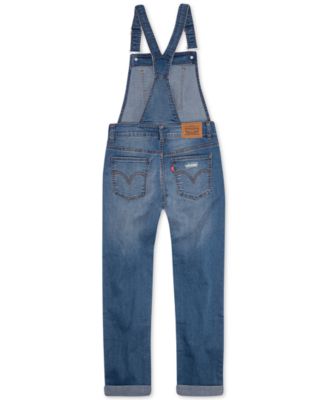 Big Girls Adjustable Waistband Girlfriend Denim Overalls