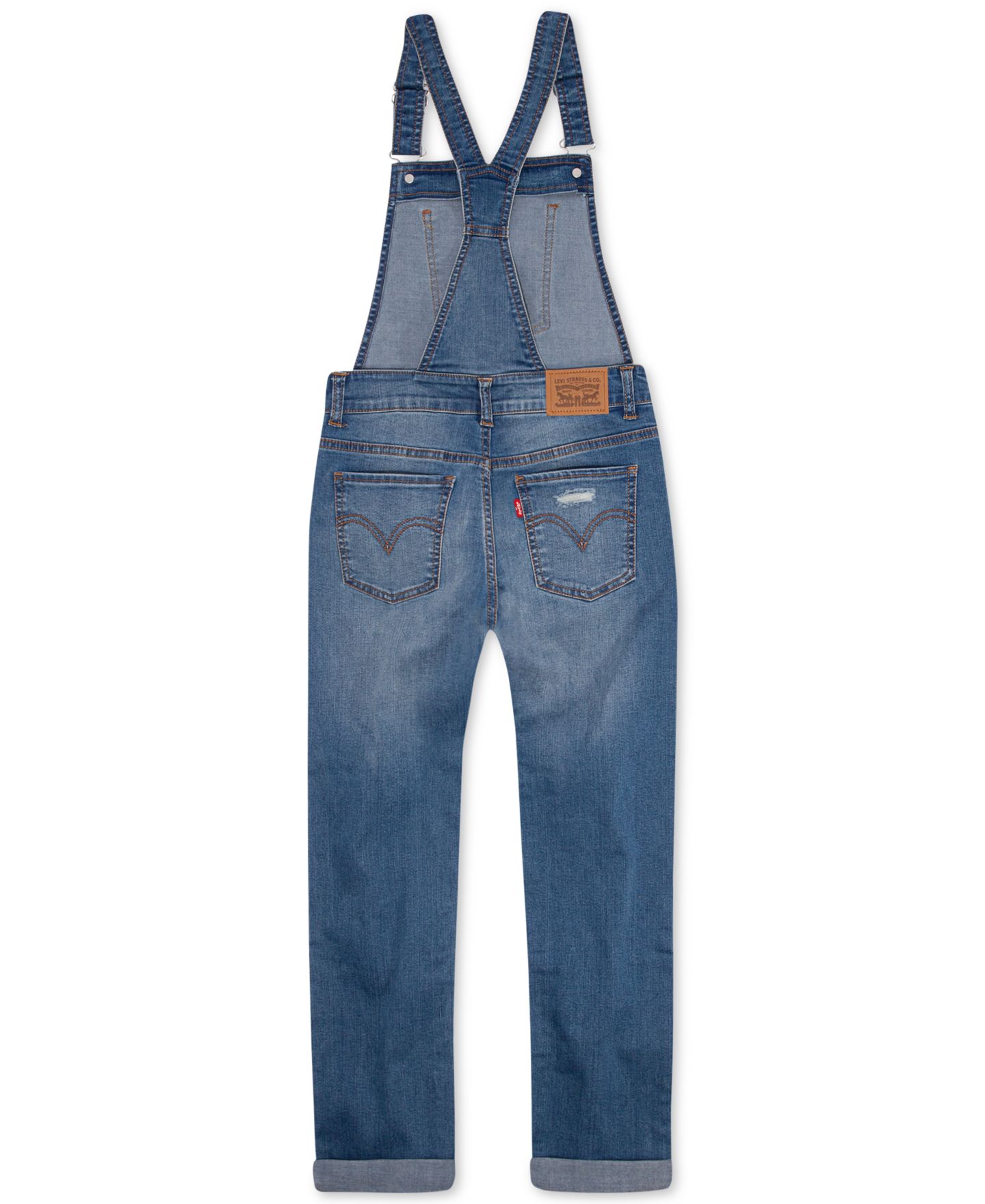Комбинезон Levi's Adjustable Waistband Girlfriend Denim Overalls для девочек, цвет: 452 Небесно-голубой — фото 2