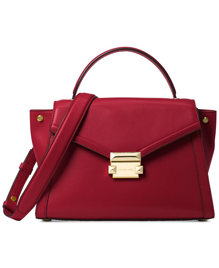Michael Kors Whitney Polished Leather Top Handle Satchel Macy s