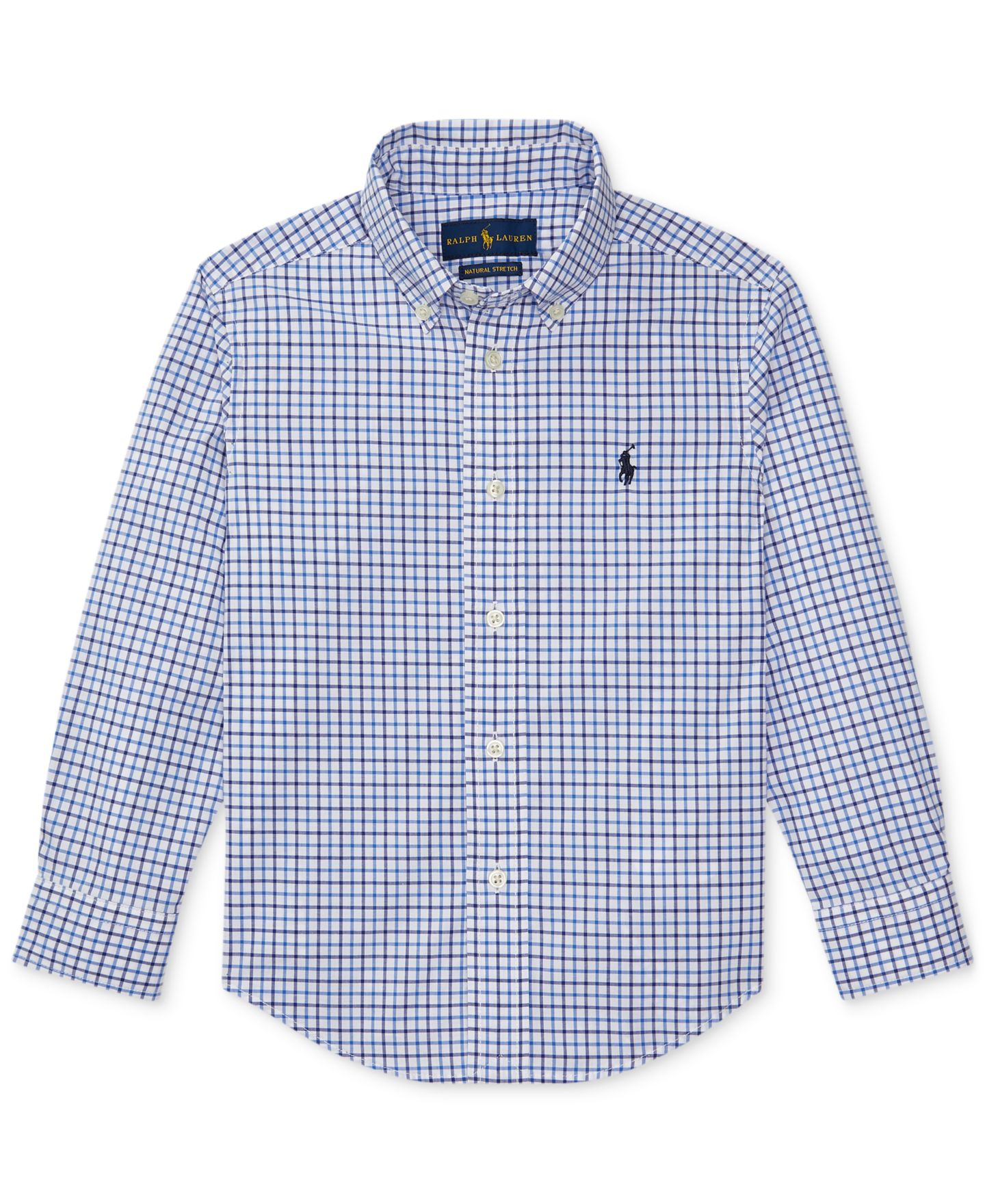 Рубашка Polo Ralph Lauren Plaid Cotton Shirt для мальчиков, цвет: Синий разноцветный — фото 5
