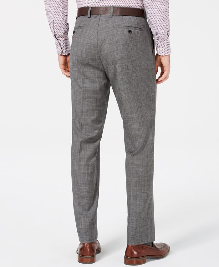 Tallia Men's Slim-Fit Stretch Gray Sharkskin Wool Suit - Macy's