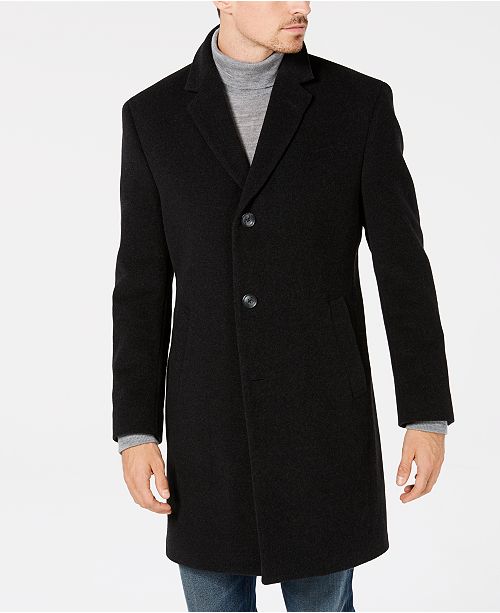 Nautica Men's Classic/Regular Fit Wool/Cashmere Blend Solid Overcoat ...