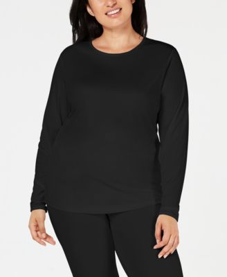 Cuddl Duds - Plus Size ClimateSmart Long-Sleeve Crew-Neck Top CD9420841