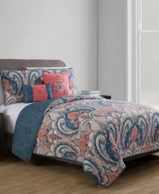 Casa Re`al Reversible 5-Pc. Full/Queen Quilt Set