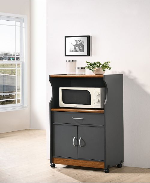 Hodedah Microwave Kitchen Cart Reviews Furniture Macy S