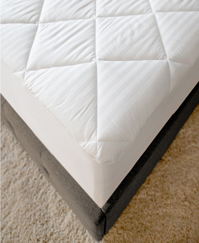 Restonic Striped 300 Thread Count Queen Mattress Pad Macy's