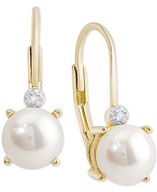 Birth Gemstone & Diamond Accent Drop Earrings in 18k Gold-Plated Sterling Silver (Available in all Birthstones)