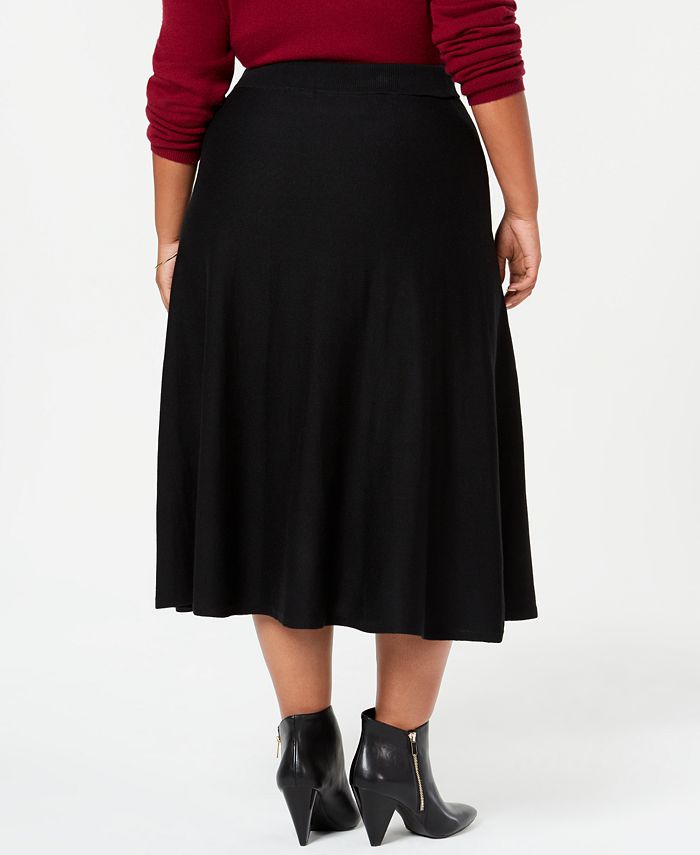 Joseph A Plus Size Pull-On Sweater Skirt - Macy's