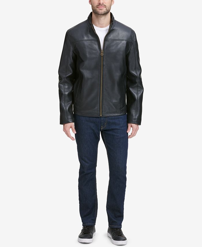 Cole Haan Men's Smooth Leather Jacket, Created for Macy's & Reviews - Coats  & Jackets - Men - Macy's