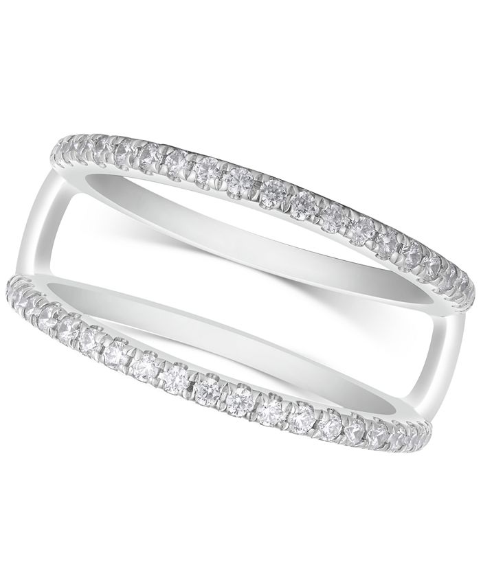 Macy's Diamond Halo Cluster Enhancer Bridal Set (2 ct. t.w.) in 14k