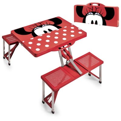 Minnie Mouse Picnic Table Portable Folding Table with Seats