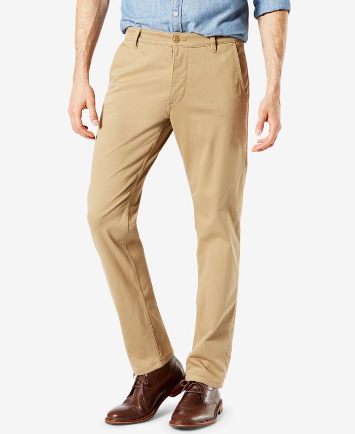 Dockers Men's Alpha Supreme Flex Tapered Fit Khaki Pants - Macy's