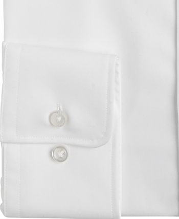Hugo Boss - Men's Slim-Fit White Solid Dress Shirt