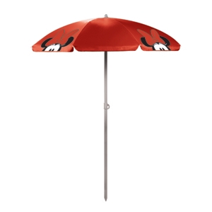 Picnic Time Minnie Logo Portable Beach Umbrella In Red