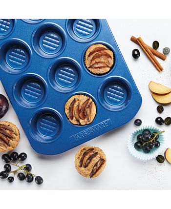 Farberware Teglia Per Muffin E Cupcake Antiaderente Da 12 Stampini - Grigia, Resistente Alla Deformazione, Adatta Al Forno Fino A 232°C