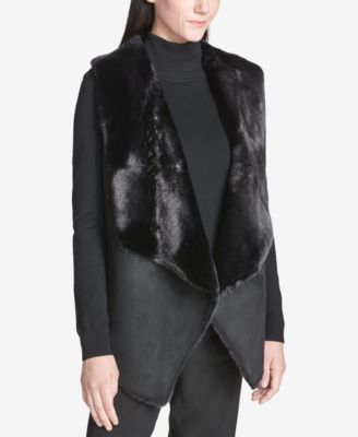 calvin klein fur vest