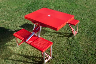 by Picnic Time Picnic Table Portable Folding Table with Seats
