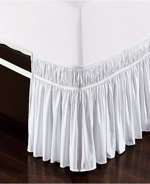 wrap around bed skirt with split corners