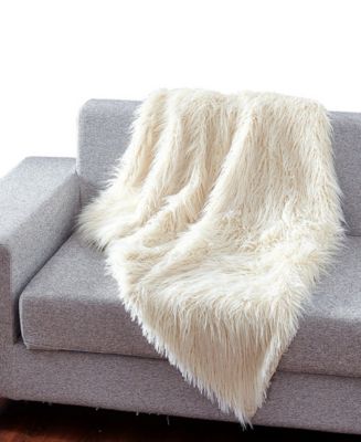 De Moocci Faux Fur Throw Blanket, Super Soft Mongolian Fuzzy Light ...