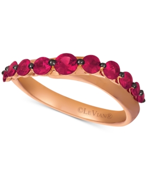 image of Le Vian Ruby (7/8 ct. t.w.) Statement Ring in 14k Rose Gold