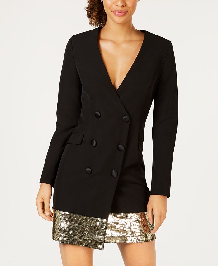 Laundry by Shelli Segal Sequined Blazer Dress & Reviews - Dresses ...