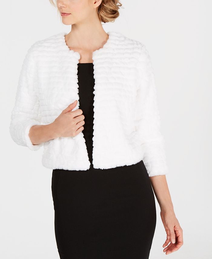 Calvin Klein Faux Fur Shrug Macy s
