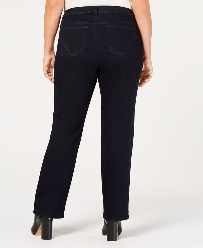 Style & Co Plus & Petite Plus Size High-Waist Straight Jeans, Created ...