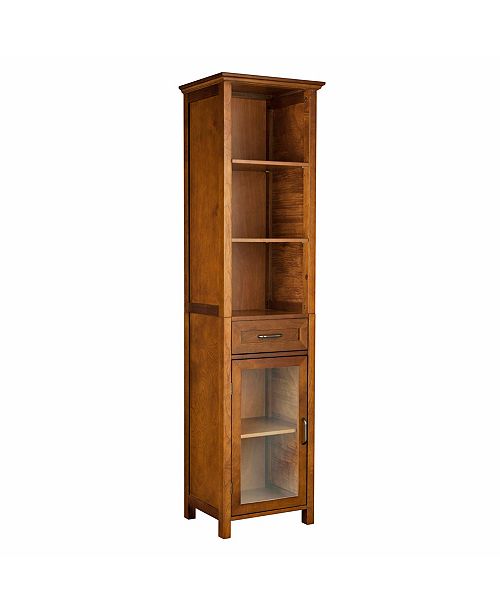 Elegant Home Fashions Avery Linen Cabinet With 1 Drawer And 3 Open