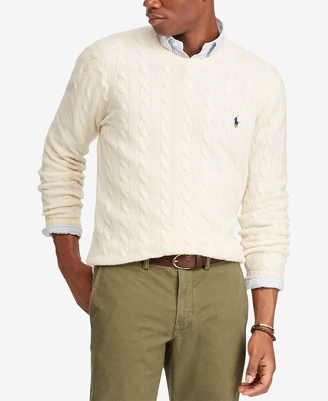 Polo Ralph Lauren Men's Cable-Knit Sweater & Reviews - Sweaters - Men ...