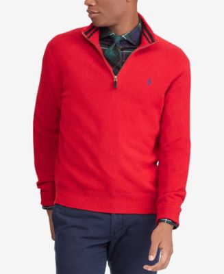 Polo Ralph Lauren Men's Cashmere Blend Half-Zip Sweater, Created for ...