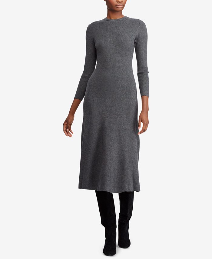 Polo Ralph Lauren Knit Fit & Flare Dress & Reviews - Dresses - Women ...