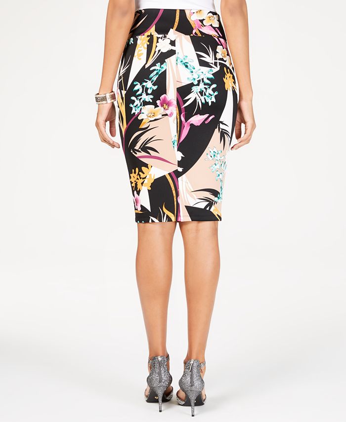 Thalia Sodi Floral-Print Scuba Skirt, Created for Macy's - Macy's