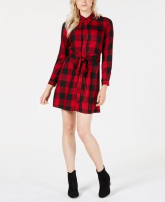 Maison Jules Plaid Shirtdress, Created for Macy's & Reviews - Dresses ...