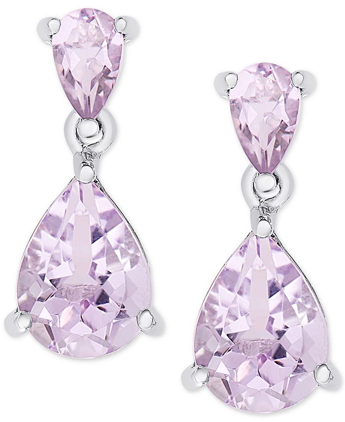Macy s Amethyst Double Drop Earrings 2 1 4 ct. t.w. in Sterling