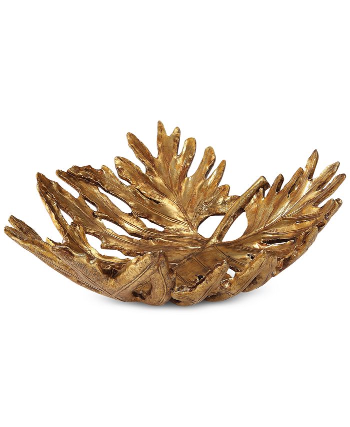 Uttermost - Oak Leaf Metallic Gold Bowl