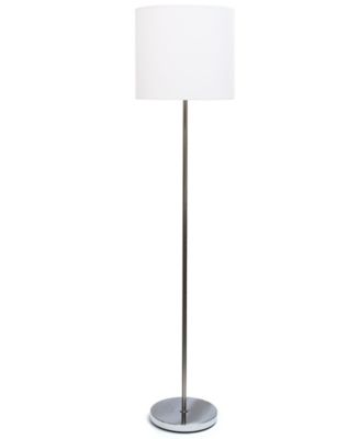 All The Rages Simple Designs Brushed Nickel Drum Shade Floor Lamp - Macy's