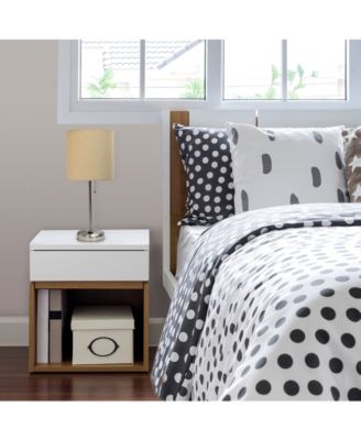 Lime Lights Stick Lamp with Charging Outlet and Fabric Shade