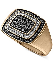 Men's Black & White Diamond Ring (1 ct. t.w.) in 10k Gold or 10k White Gold